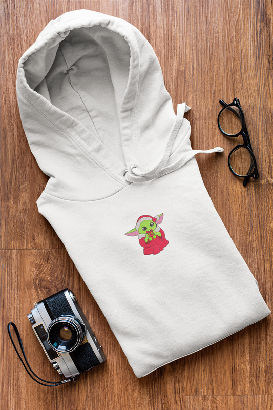 Christmas Yoda Embroidered Hoodie