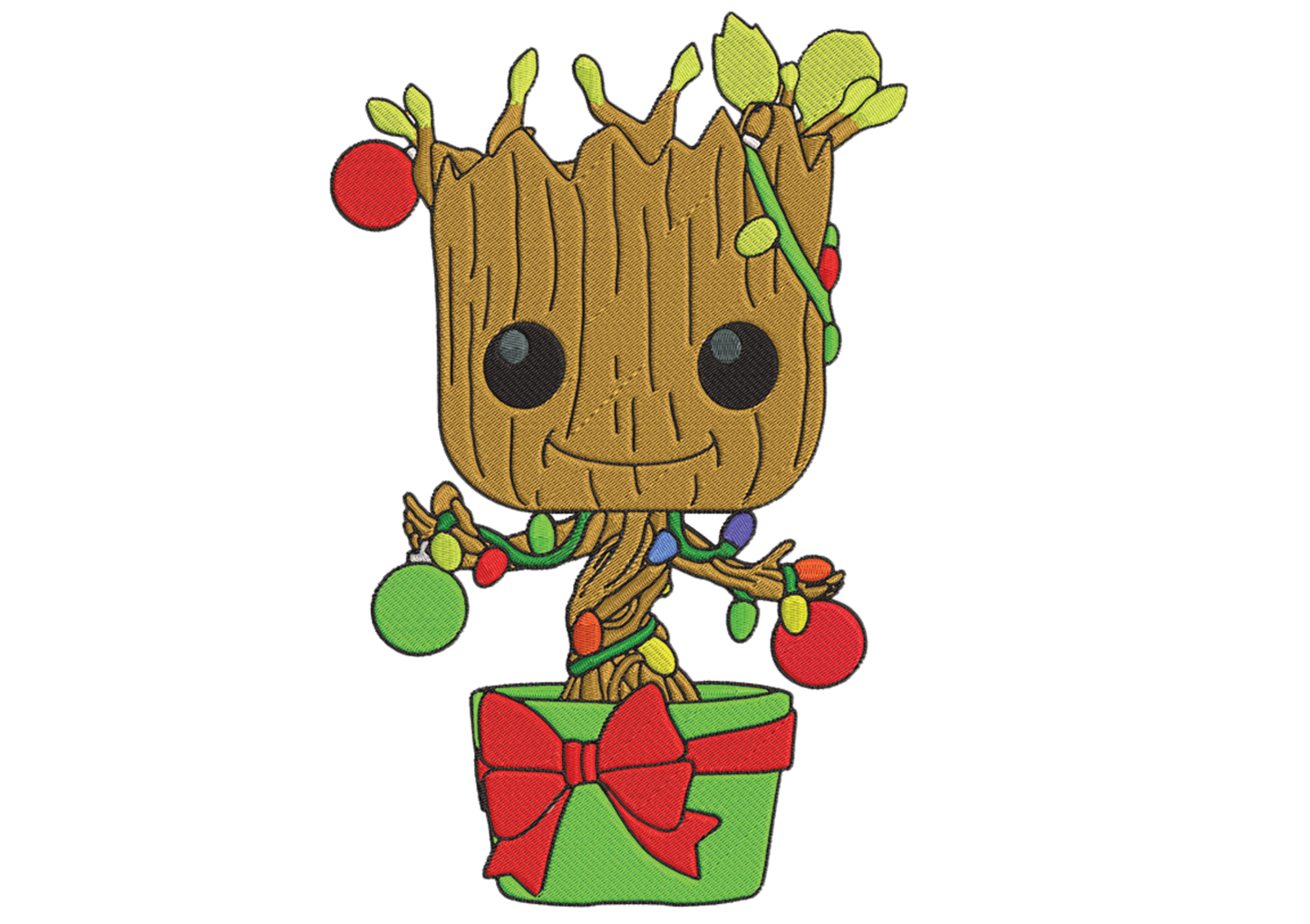 Christmas Groot Embroidered Hoodie