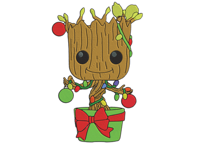 Christmas Groot Embroidered Hoodie