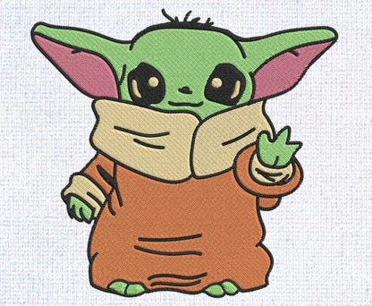 Baby Yoda Embroidered Hoodie