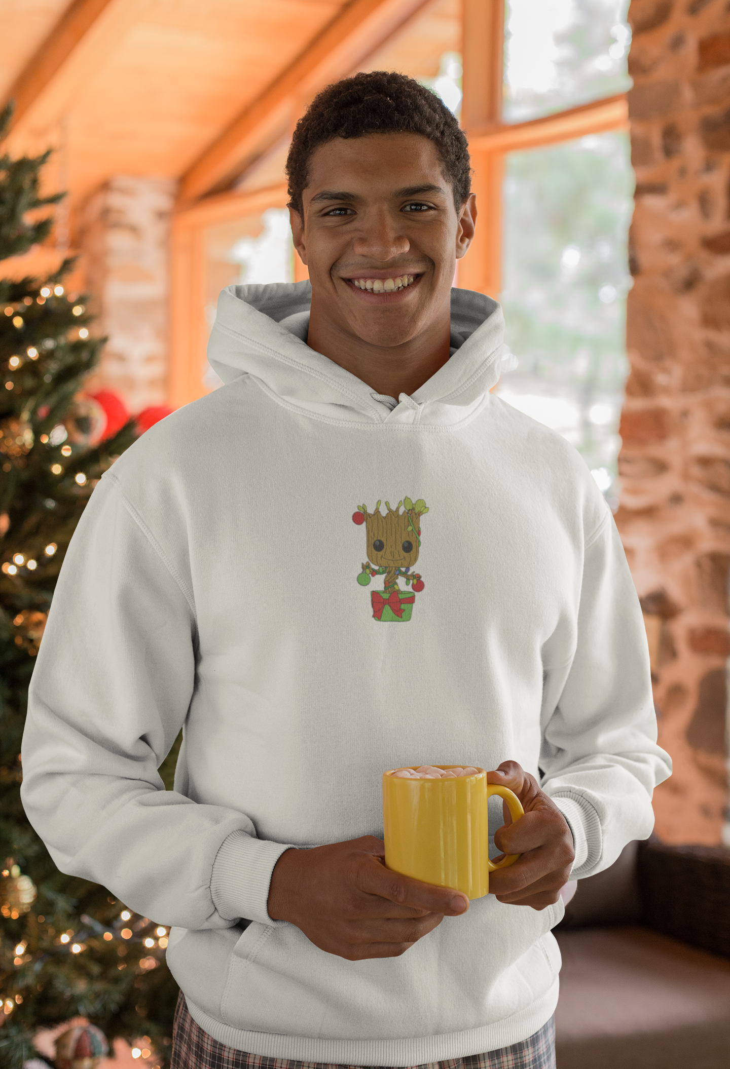 Christmas Groot Embroidered Hoodie